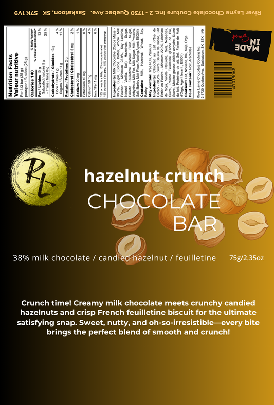 Milk Chocolate Hazelnut Feuilletine Bar
