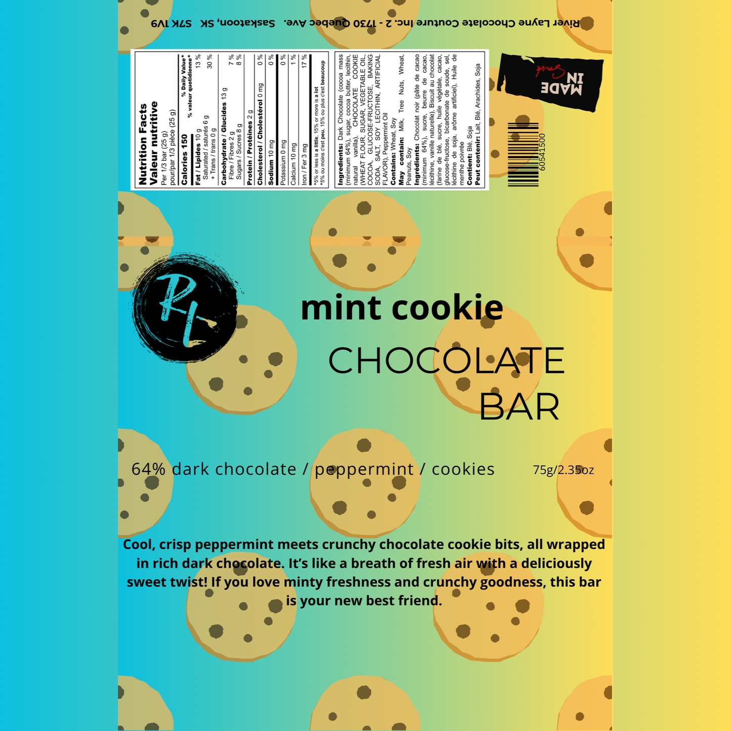 Mint Cookie Chocolate Bar