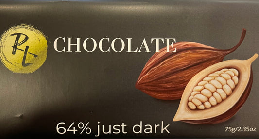 Just Dark 64% Cacao Chocolate Bar