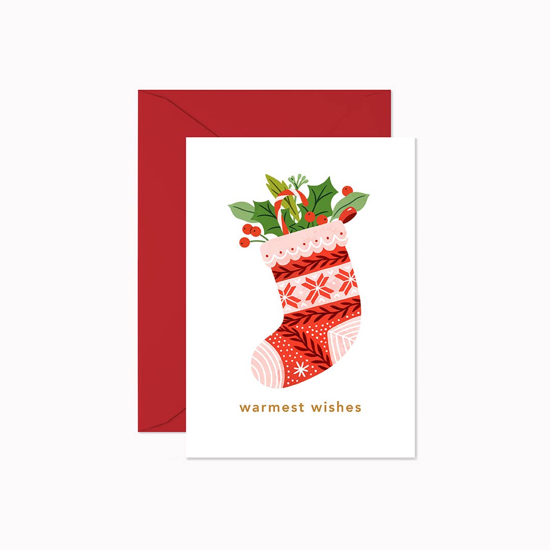 Warmest Wishes Stocking | Mini Card