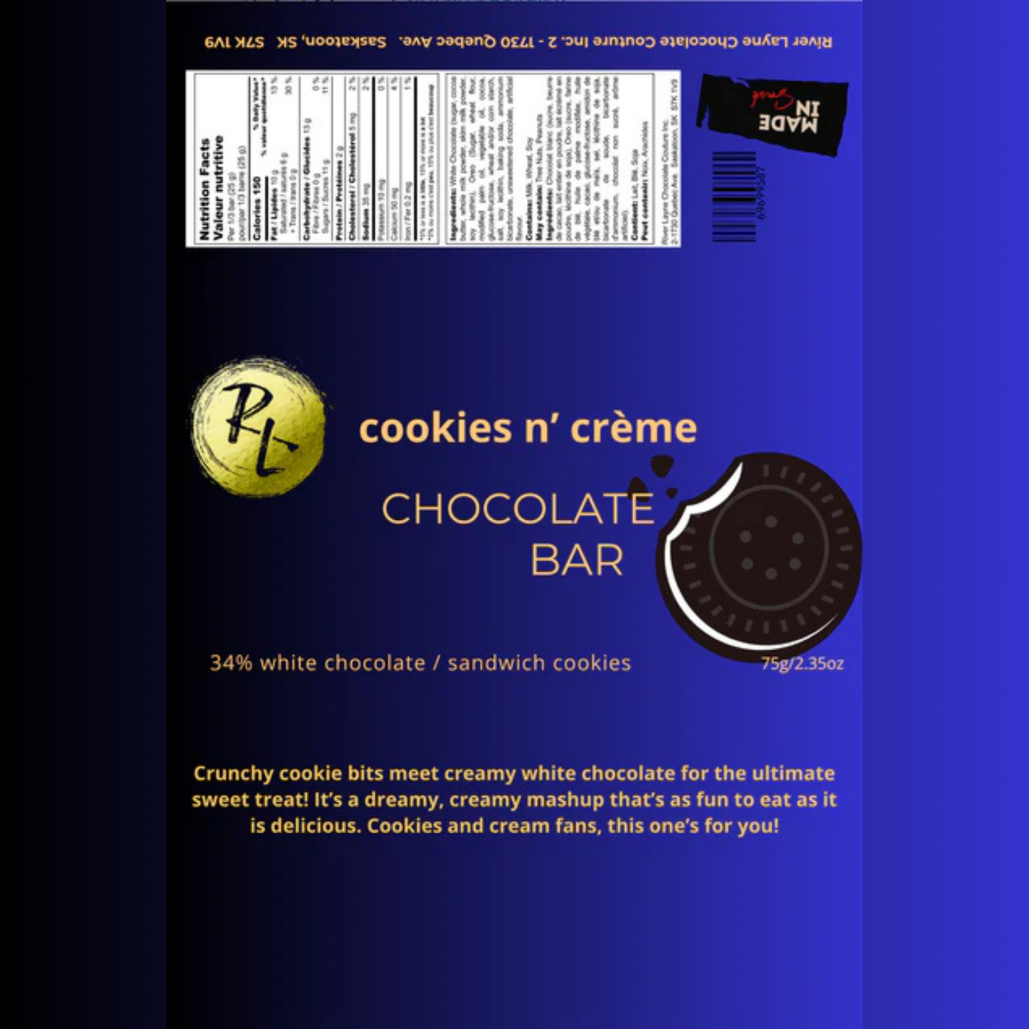 Cookies n' Creme Chocolate Bar